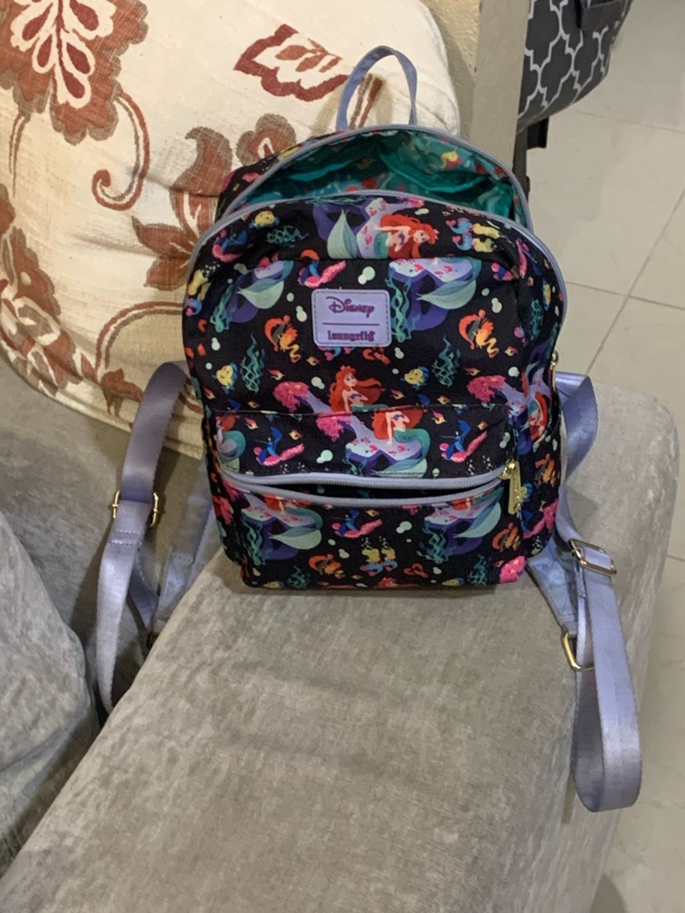 The Little Mermaid Loungefly Backpack - Picture 6 of 6
